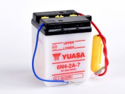 6N4-2A-7 Yuasa Conventional 6 Volt Battery